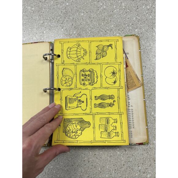 Vintage 1950's Cookbook 3 Ring Binder Recipe Holder Ephemera Prop Kitchen - Picture 4 of 9
